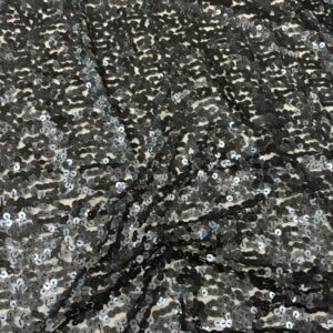 Soft Tulle with Black Sequins (160cm x 407cm)