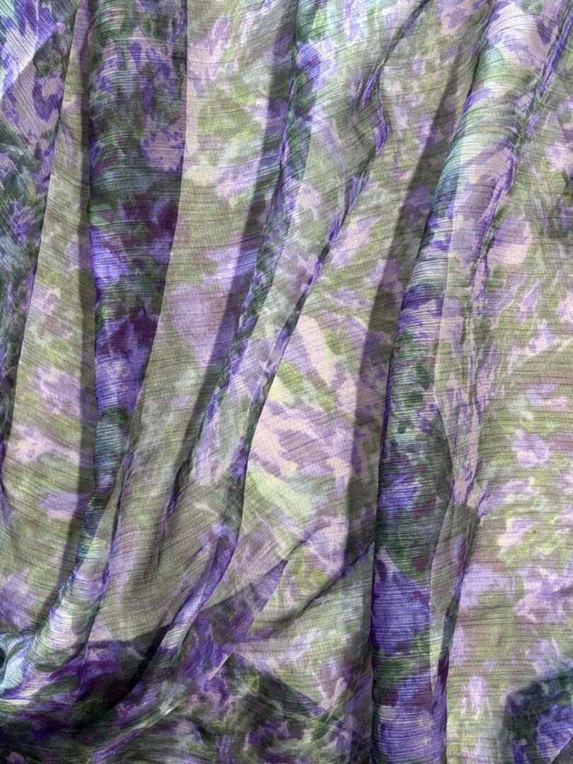 Abstract Purple Florals Georgette (155cm x 195cm)