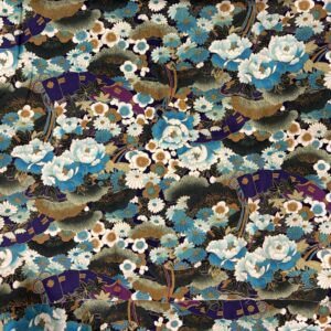 Japanese Garden Quilting Cotton by Rose & Hubble Designs (110cm x 100cm)
