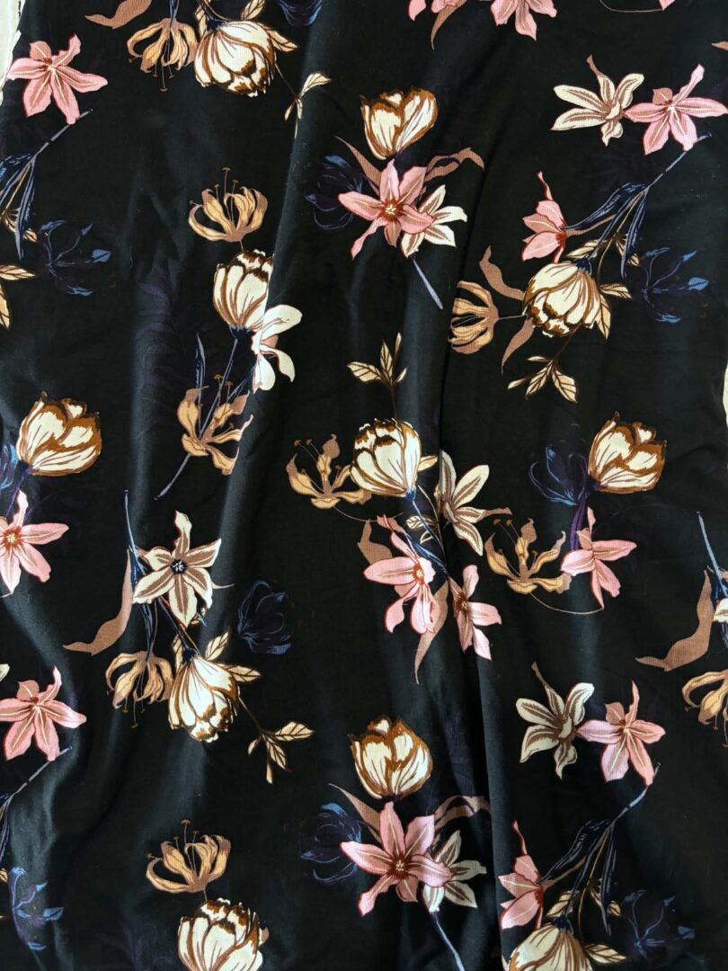 Dark Florals Rayon Spandex (150cm x 145cm)