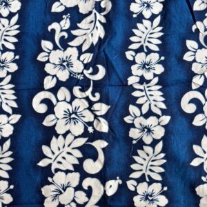 Blue Tropical Floral Cotton (114cm x 145cm)