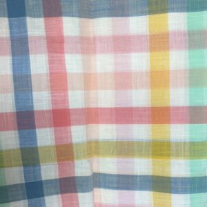 Rainbow Semi-Sheer Gingham Cotton (150cm x 140cm)