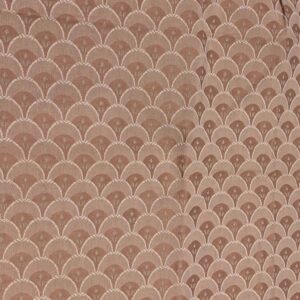 Pink Scalloped Jacquard Stiff Furnishing Fabric (142cm x 120cm)