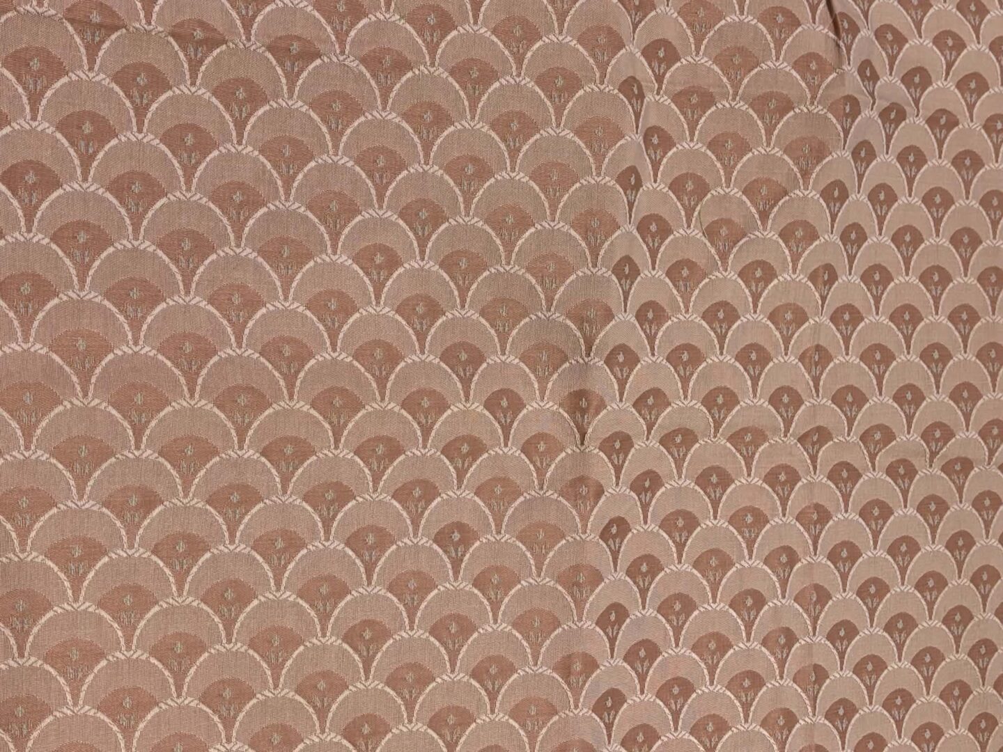 Pink Scalloped Jacquard Stiff Furnishing Fabric (142cm x 120cm)