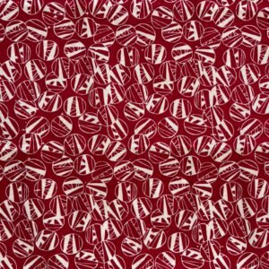 Striped Red Circles Quilting Cotton (105cm x 30cm)