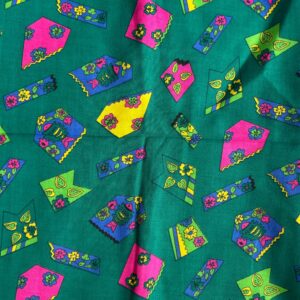 Green Floating Flags Poly Cotton Twill (114cm x 200cm)