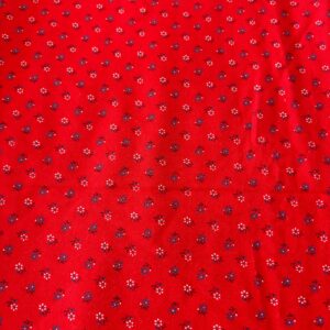 Mini Florals on Vintage Red Twill Weave Cotton (92cm x 160cm)