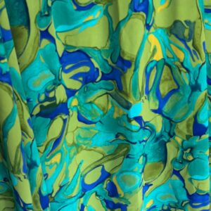 Abstract Blue & Green Chiffon (115cm x 300cm)