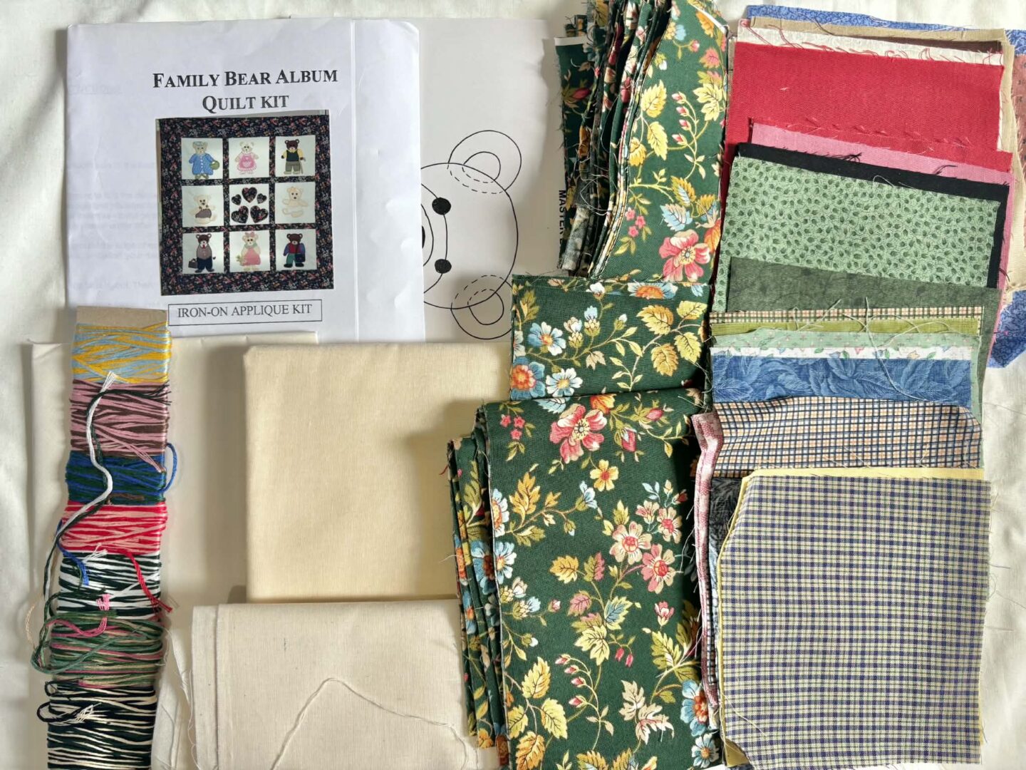 Family Bear Album Quilt Kit (see description for more info)