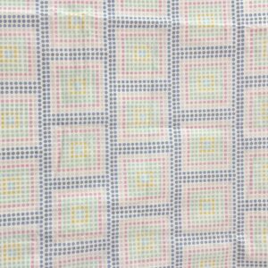 Pastel Rainbow Dotty Squares Cotton Poplin (114cm x 66cm / 112cm x 200cm)