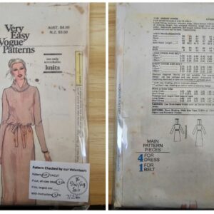 Vintage Pattern: Very Easy Vogue #7148 Ladies Dress for stretch knits (Size 12)