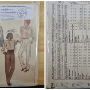 Pattern: 8747 Ladies Pants (Size 12)