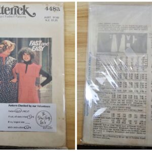 Vintage Pattern: Butterick #4483 Ladies Dress (Size 10)