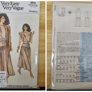 Pattern: Very Easy Very Vogue #9845 Ladies Jacket & Dress (Size 14-18)