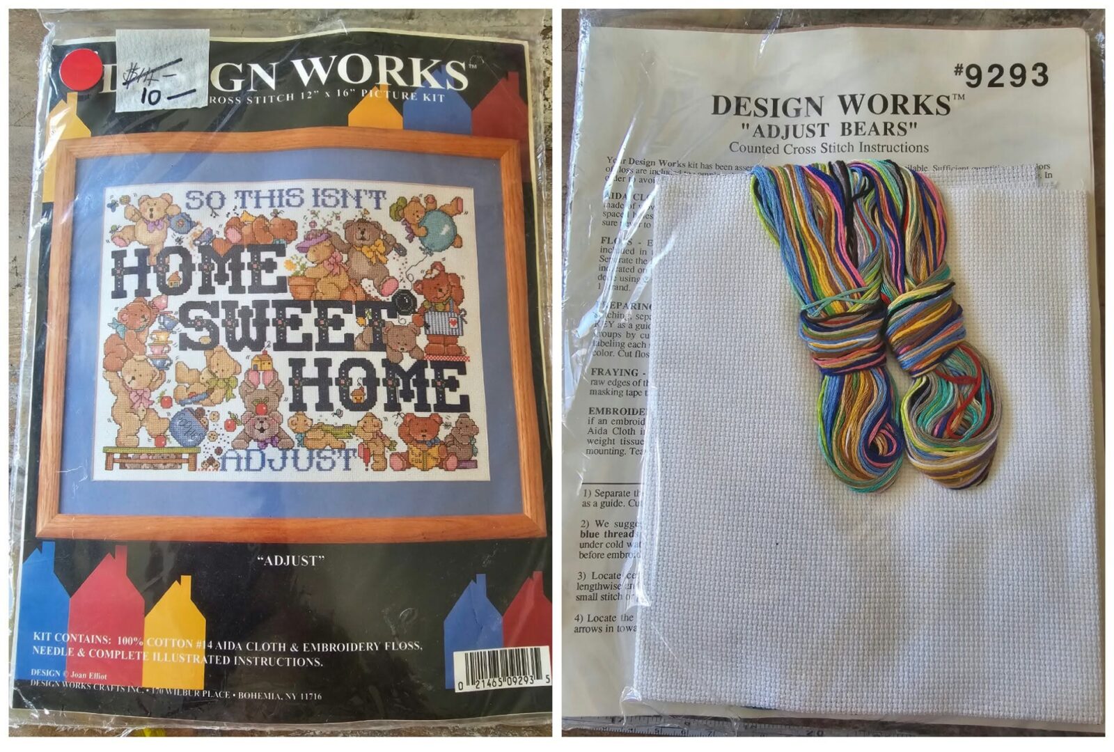 Vintage "Adjust Bears" Counted Cross Stitch Kit by Design Works