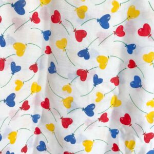 Vintage Love Heart Balloons Poly Cotton (90cm x 200cm)