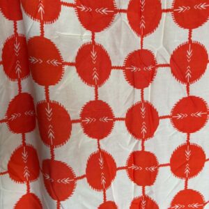 Orange & Cream Rayon by Westminter Fabrics (150cm x 135cm)