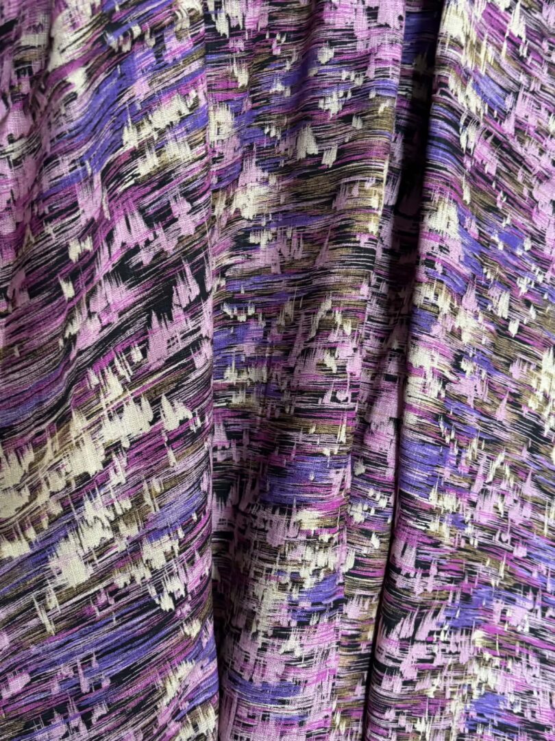 Painterly Purple Textured Dress Fabric (110cm x 125cm)