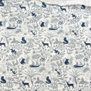 Woodland Print Cotton Jersey Knit (112cm x 100cm)