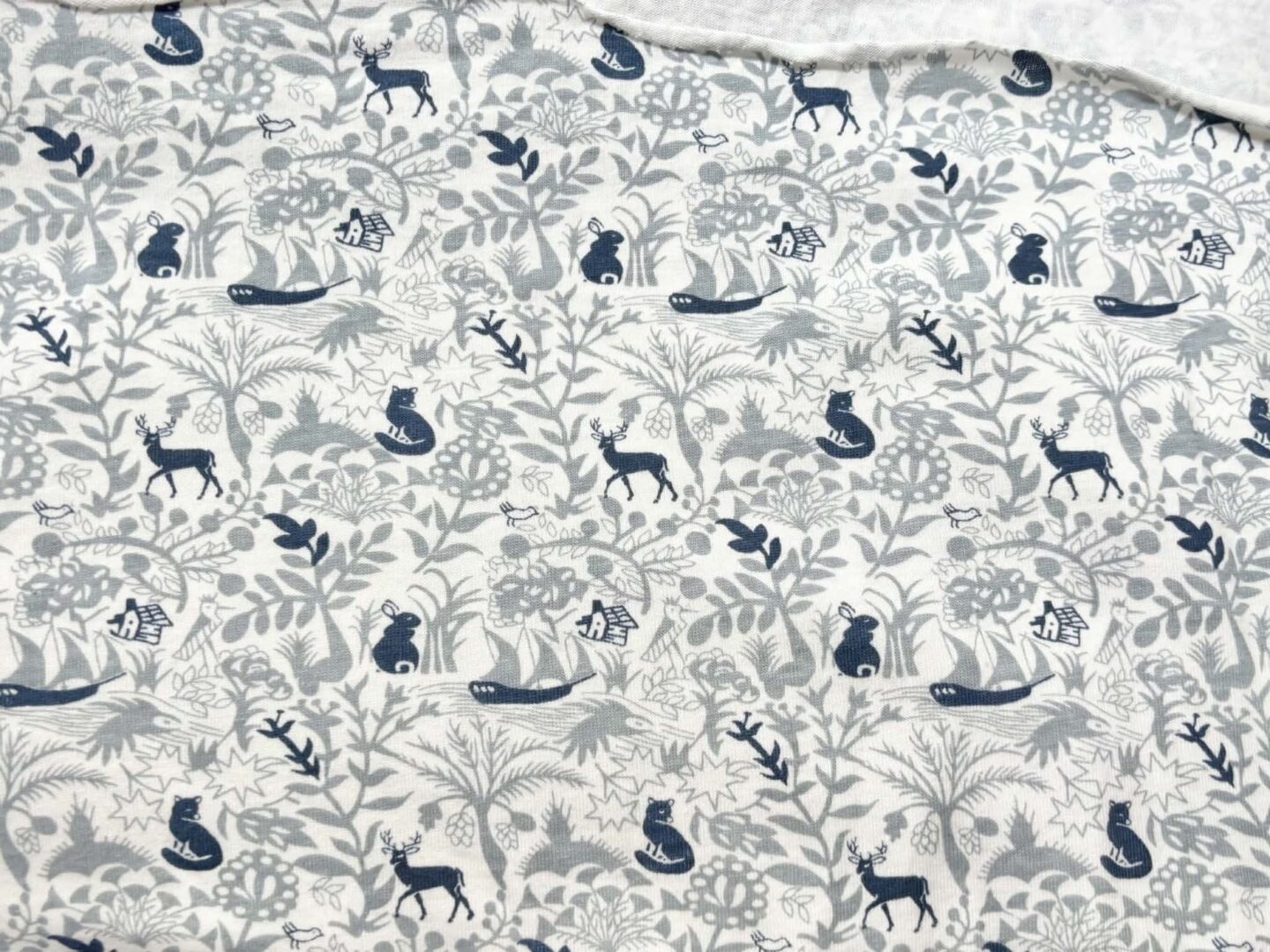 Woodland Print Cotton Jersey Knit (112cm x 100cm)