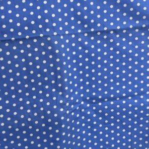 Blue Polka Dot Cotton Poplin (112cm x 300cm)