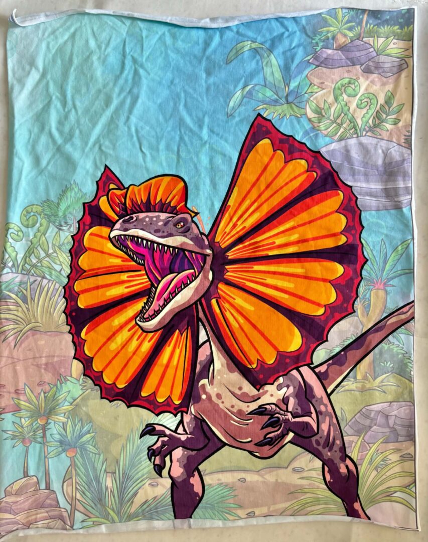 Dinosaur Cotton Spandex Panel (67cm x 55cm)