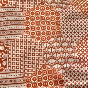 Brown & Cream Hexagon Cotton (120cm x 116cm)