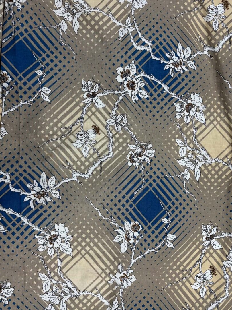 Floral Trellis Home Decor Cotton Woven (265cm x 250cm)