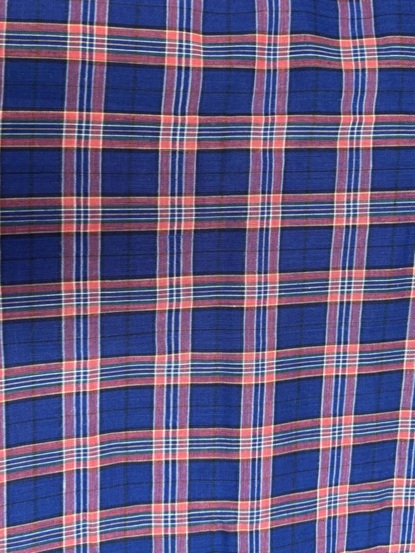 Vintage Dark Plaid Poly Cotton Woven (92cm x 133cm)