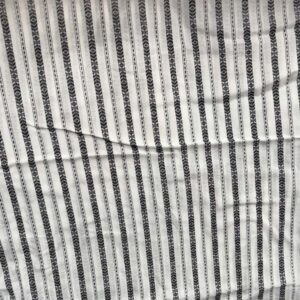 Black & White Detailed Stripes Semi-Sheer Soft Cotton (150cm x 397cm)
