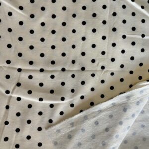 Cream and Black Polka Dot Tracksuit Fleece (155cm x 153cm)