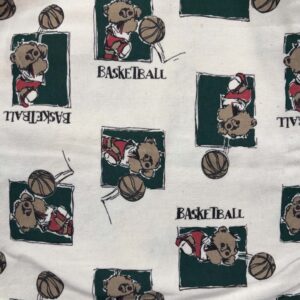 Basketball Bears Cotton T-Shirt Knit (146cm x 100cm)