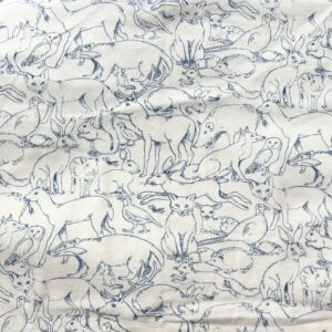 Sketched Animal Cotton Jersey (81cm x 100cm)