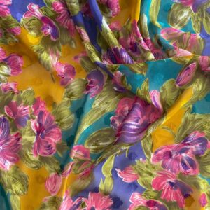 Large Print Floral Jacquard Chiffon (110cm x 200cm)