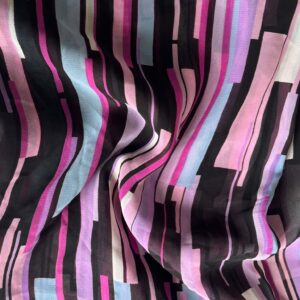 Purple/Blue/Black Striped Chiffon (110cm x 150cm)
