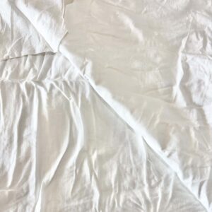 White Semi-Sheer Heathered Cotton Jersey (130cm x 126cm)