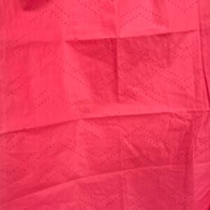 Coral Polished Cotton with Perforated Chevron Dots (145cm x 150cm)