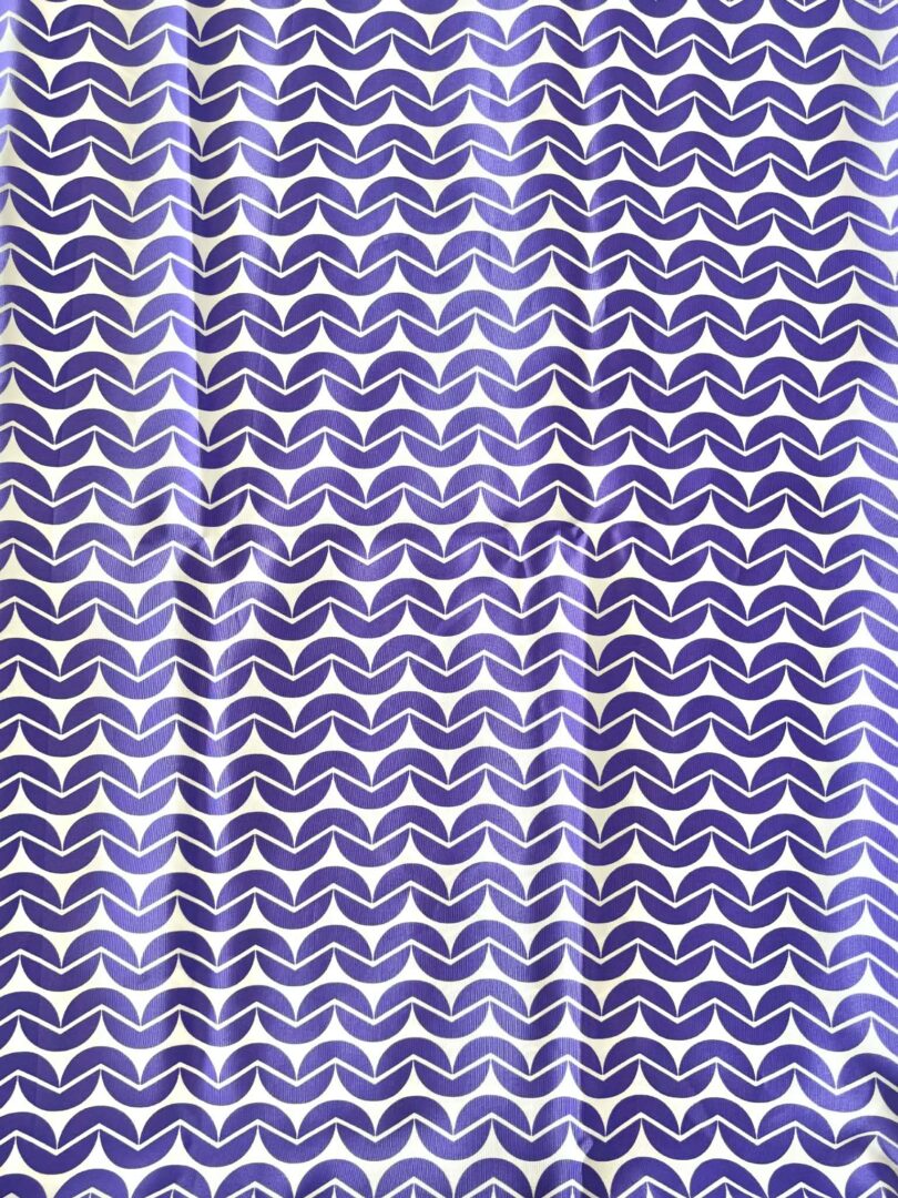 Purple and White Dress Fabric by John Kaldor Fabric Maker (115cm x 115cm)