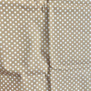Light Brown Polka Dot Cotton Poplin (112cm x 125cm)