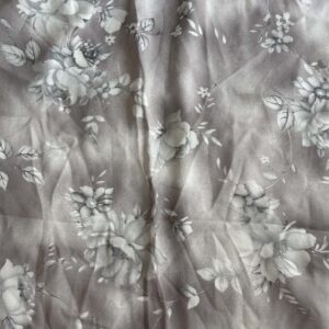 Grey Floral Georgette (113cm x 160cm)