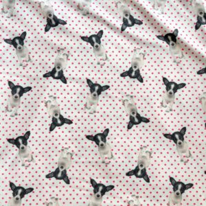 Polka Dot Doggies Soft Jersey (150cm x 105cm)