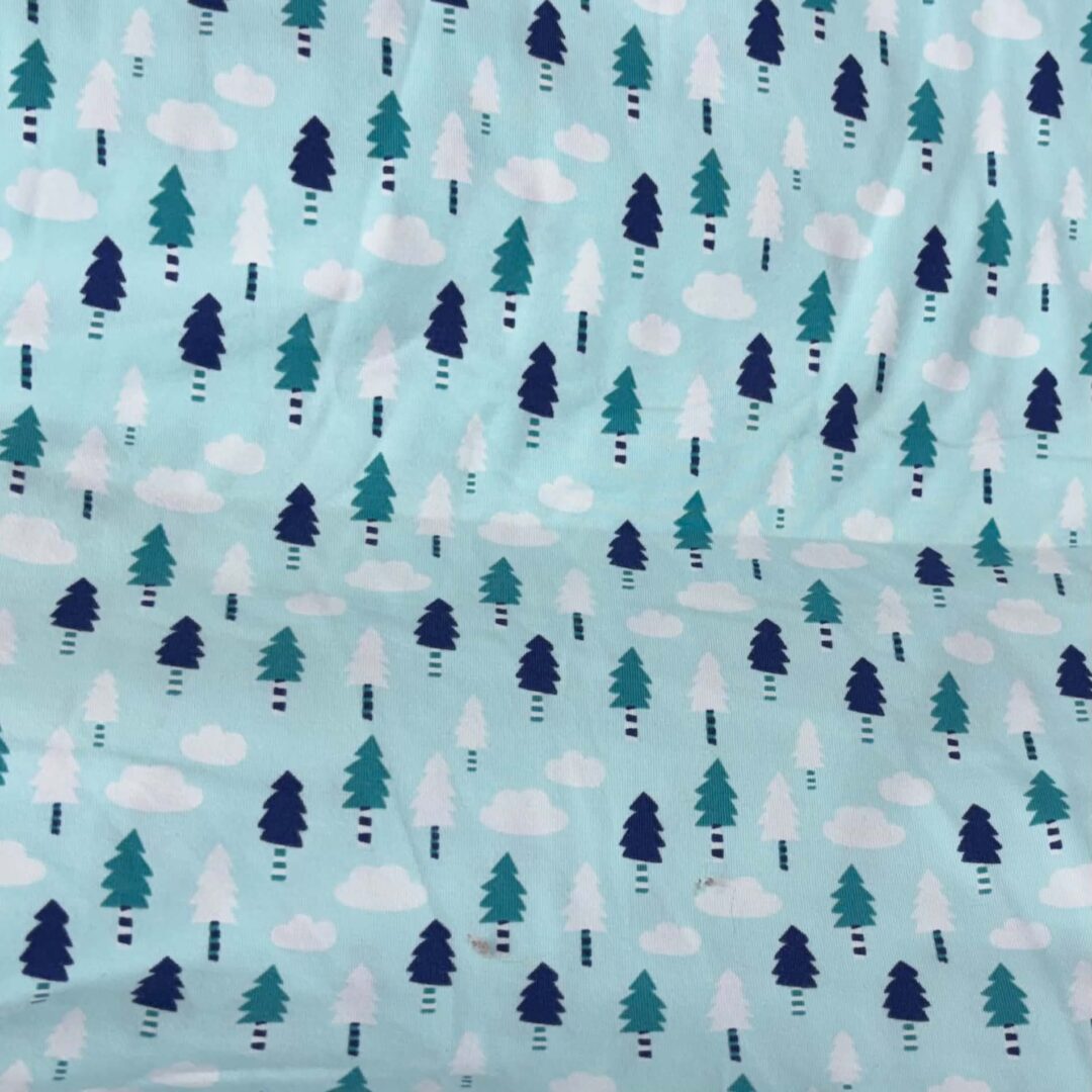 Blue (Christmas?) Forrest Cotton Spandex by Josephine Blay (150cm x 200cm)