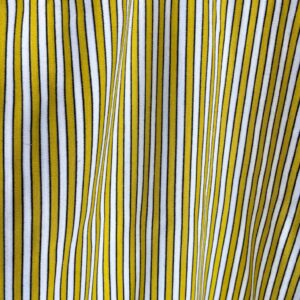 Sturdy Yellow & White Striped Poly Cotton Knit (175cm x 220cm)