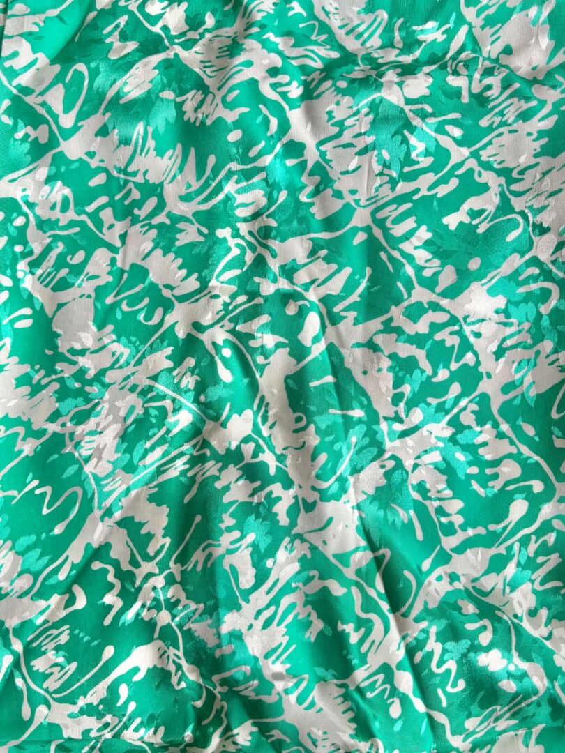 Green Silk Jacquard Satin (118cm x 240cm)