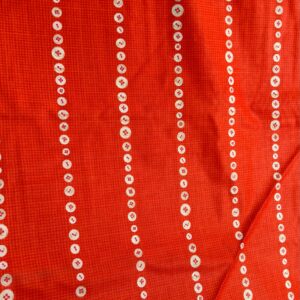 'Red Orange Buttons' Quilting Cotton by Suzoko Koseki (112cm x 181cm)